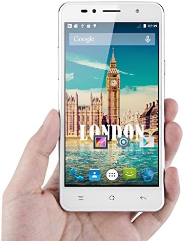 Siswoo C50 5.5 inch Android 5.1 Smartphone 4G LTE Unlocked MT-6735 Quad-core Rear camera 3000mAh Battery WIFI GPS Bluetooth Unlocked Cellphone (White)