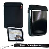 Apple iPad Accessories: Exclusive Limited Edition Tilt Stand Black EVA iCap iPad Cube Hard Nylon Case for iPad Determination Hand Strap Key Chain + Includes Anti Glare Screen Protector Guard