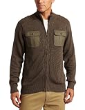 Alex Stevens Mens Full Zip Military Cardigan
