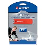 Electronics : Verbatim Store n Go USB Drive with Security Software Read 11MB/s Write 8MB/s 2GB Ref 47331