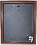 NFL Minnesota Vikings Cabinet Style Jersey Display - Brown with Museum Quality UV Upgrade
