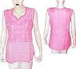Kurti India Clothes Womens Chikan Embroidery Size S (ctop488)