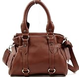 Lnc-sob15brown - Sac à main caramel en synthétique modèle Océane