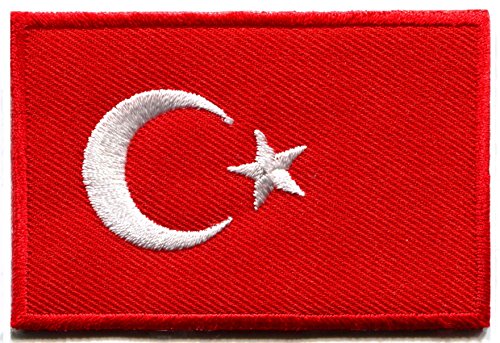 Flag of Turkey Turkish star crescent moon embroidered applique iron-on patch new