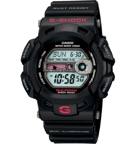 Casio Men's G9100-1 G-Shock Gulfman Tide and Moon Watch