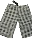 Blend of America Karierte Bermuda Shorts in grau