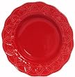 Majolica Ceramic Pottery Large Pasta Bowl with Grapes Design Red 13.75" D