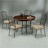Pastel Furniture AT 110 AR-628 / AT 510-AR 498-X Atrium Wood Dining Set in Autumn Rust