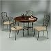 Pastel Furniture AT 110 AR-628 / AT 510-AR 498-X Atrium Wood Dining Set in Autumn Rust