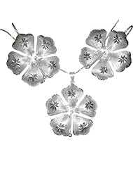 Sterling Silver Hibiscus Set