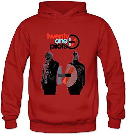 HLING Women's Twenty One Pilots Tour 2015 Pullover Hoodie Red M