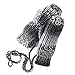 Mudd Womens Soft Gray Knit Mittens with String Attachment
