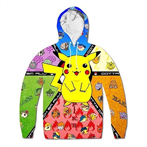 Custom 3D Full Print Unisex Pullover Pokemon Hoodie Sweatshirt