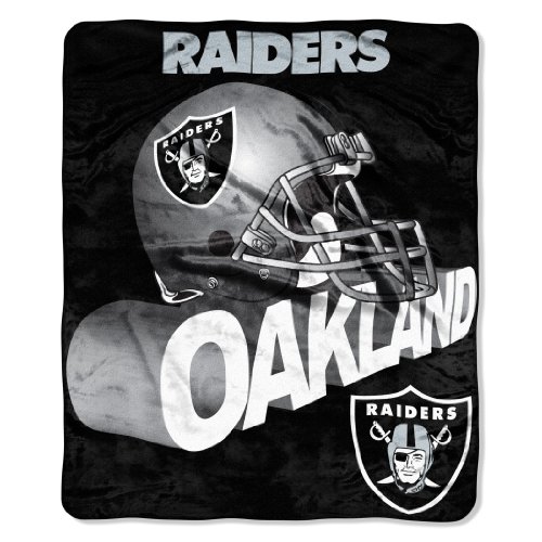 NFL Oakland Raiders 50-Inch-by-60-Inch Micro Raschel Plush Throw 