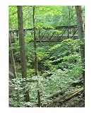 Bridge at Cuyahoga Valley National Park, Ohio Architecture Photographic Poster Print by Bonnie May, 16x20