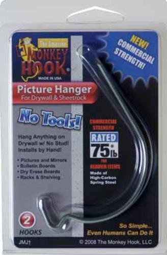 Monkey Hook Picture Hanger Gorilla Grade 40 Lb Card Monkey Hook