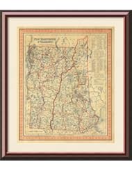 Home: New Hampshire, Vermont, 1846 by Samuel Augustus Mitchell Framed - Amanti Art