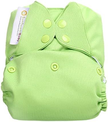 SunflowerBaby Stay Dry One Size Solid Color Cloth Diaper, Green