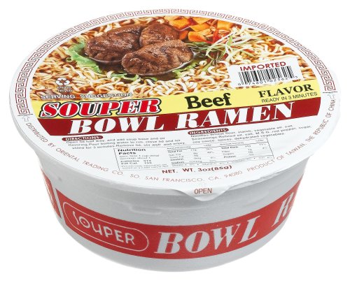 Souper Ramen Beef, 3-Ounce Bowls (Pack of 12) (Pack of 2) by Souper