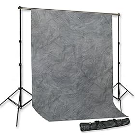 PHOTO STUDIO BACKGROUND BACKDROP SUPPORT SYSTEM WITH MUSLIN by PBL