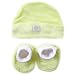 Luvable Friends Cap & Bootie Set in Green