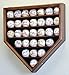 30 Baseball Ball Display Case Cabinet Holder Rack Home Plate Shaped w/98% UV Protection- Lockable