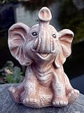Eigenschaften Tiefes Kunsthandwerk GbR  / Steinfigur Tierfigur Elefant Gartenfigur terracotta