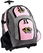 Mizzou Rolling Backpack Deluxe Pink University of Missouri Tigers - Backpacks Bags with Wheels or School Trolley Carry-On Bags - Unique Wheeled Gifts for Girls Ladies- CUTE!