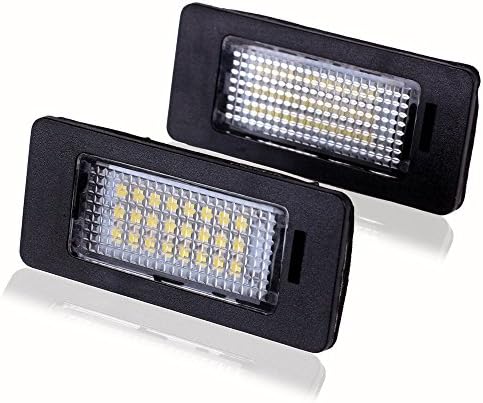 MlllM LP001 2PCS LED License Plate Lights 24 SMD 3528 6000K Number Plate Light For BMW E82 E88 E90 E92 E93 E39 E60 Sedan M5 E70 X5 E71 E72 X6