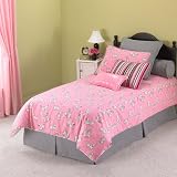 3 pc Twin Size Bedding Bed in a Bag Comforter Set - Southern Textiles Cleo Cozy Kids Ensemble