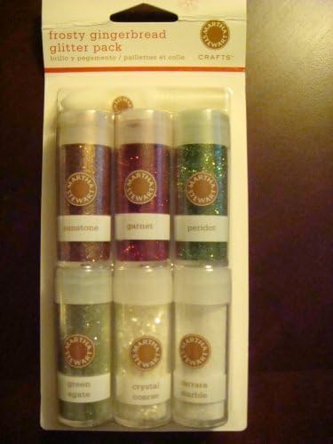 Martha Stewart Frosty Gingerbread Glitter 6 Ct