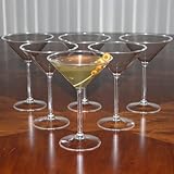 Set of 6 - Acrylic 8 ounce Martini Glasses
