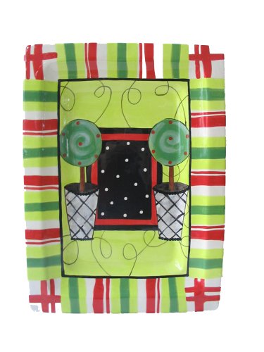Best Cheap Home Etc Merry Merry Topiary Rectangular Platter