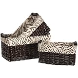 Zaharra Baskets - Set of 3 (Zebra) (See Description)