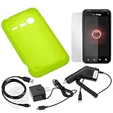 GTMax Green Soft Rubber Silicone Skin Protector Cover Case + Clear LCD Scre ....