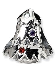 Reflection Beads Silver Red CZ Christmas Tree Celebrate Bead