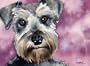 "Miniature Schnauzer" Dog Art Print Signed by Artist DJ Rogers