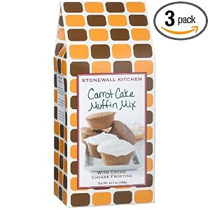 Stonewall Kitchen Carrot Cake Muffin Mix With Cream Cheese Frosting, 16.5-Ounce Boxes... by Stonewall Kitchen