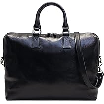 Floto Milano Slim Black Briefcase Attache Lap-top Case
