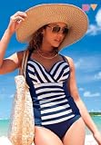 Jessica London Plus Size Striped Tankini