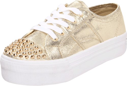 Steve Madden Women's Braady-S Fashion Sneaker,Gold,8 M US