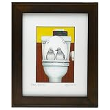 Stool Pigeons - Framed Bathroom Fine Art Print, 10 x 12