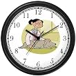 Vet or Veterinarian with Dog Wall Clock by WatchBuddy Timepieces (Slate Blue Frame)