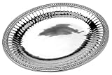 Wilton Armetale Flutes and Pearls Large Oval Tray