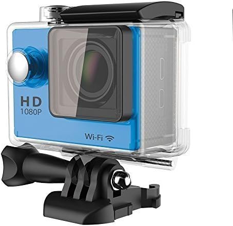 Coplux Wireless Wifi action camera H.264 Full HD 1080p with 12.0MP Wifi Waterproof Action Camera Camcorder, Bicycle Helmet Sport DV ,170°Wide Angle Lens 2 Inch Sports Camera for Outdoor , Motorbike DVR with Accessories Kit (Blue WIFI)