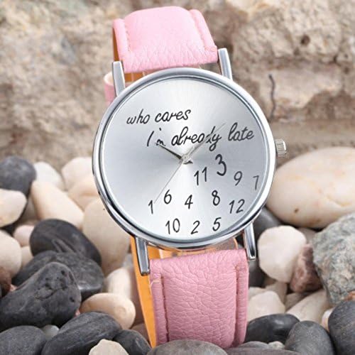 LNTGO Women Dress Watches Who Care I'M Already Late Irregular Figure Watch 2015 New Fashion Quartz Casual Wristwatch Relogio Hour Gift