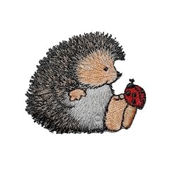 Igel 5,9 cm * 4,9 cm B�GELBILD AUFN�HER APPLIKATION PATCH Tier Tiere Marienk�fer Gl�ck gepunktet Stacheligel