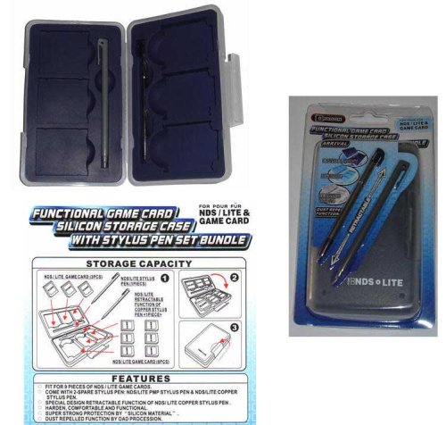 NINTENDO DS & Lite BLACK 9 x CARD CASE & STYLUS