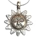 Sun Pendant Silver Chain Necklace Romantic Gift Size 1.5 inches