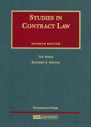 Studies in Contract Law (University Casebook Series)